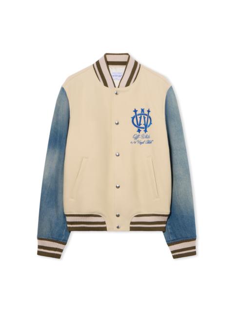 Gothic Wool Denim Varsity Jacket