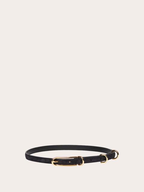 THREE KEEPERS BELT BLACK SUEDE
