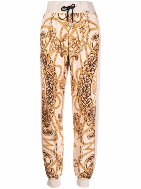 baroque-jacquard fleece sweatpants