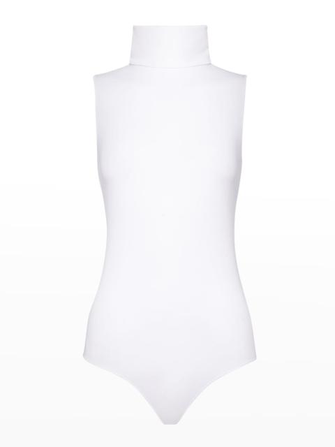 Sleeveless Turtleneck Viscose Bodysuit
