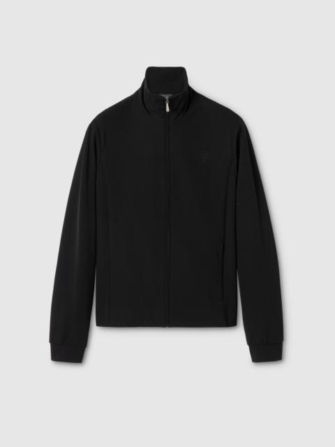 Stretch nylon gabardine zip jacket