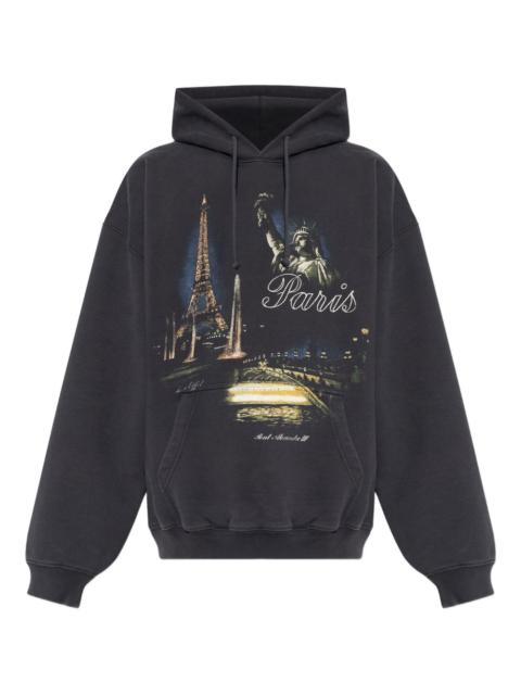 graphic-print hoodie