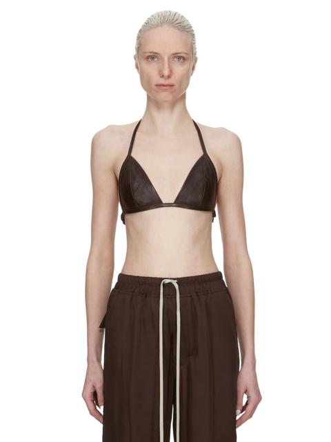 Brown Hollywood Waxy Lamb Leather Bra