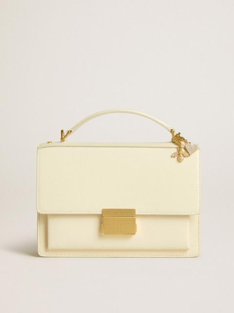 Venezia Bag in butter-colored boarded leather with double charm