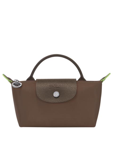 Le Pliage Green Pouch with handle Terra - Recycled canvas