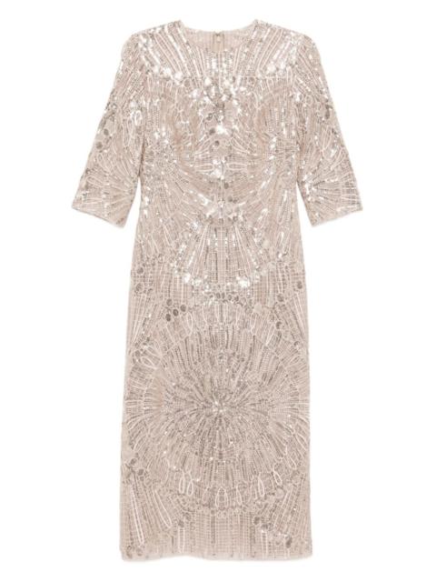 embroidered midi dress