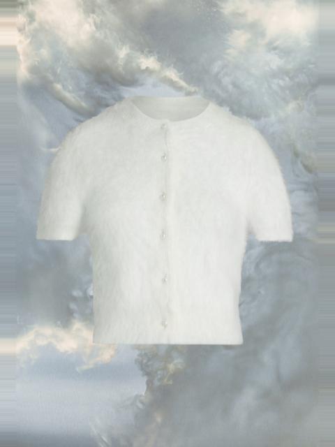 Cropped knit cardigan