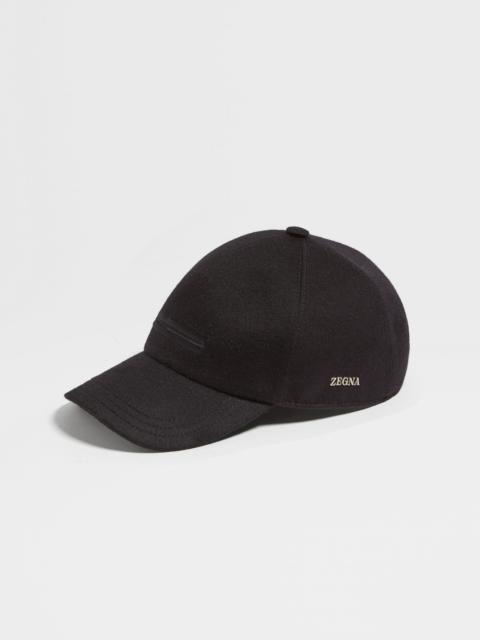 BLACK OASI CASHMERE BASEBALL CAP