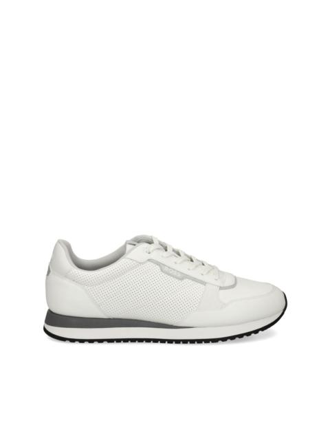 panelled perforated sneakers