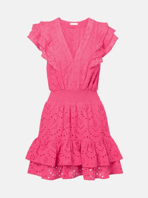 Camila shirred cotton minidress