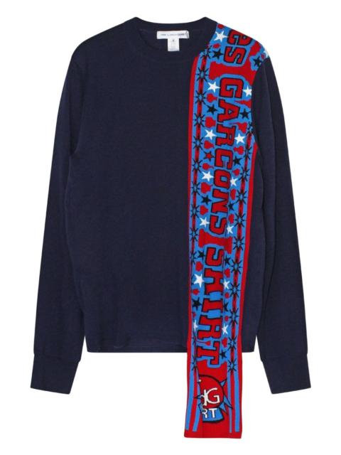 graphic-panel sweater