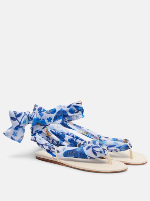 Printed thong sandals