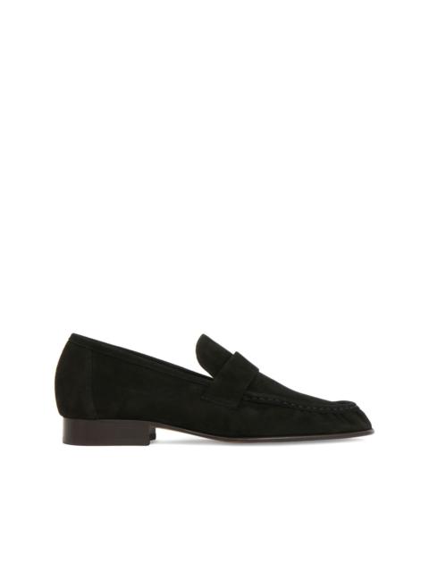 Ruched penny loafers