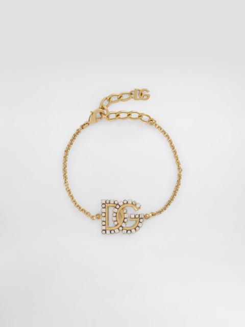 Fine link bracelet with DG logo