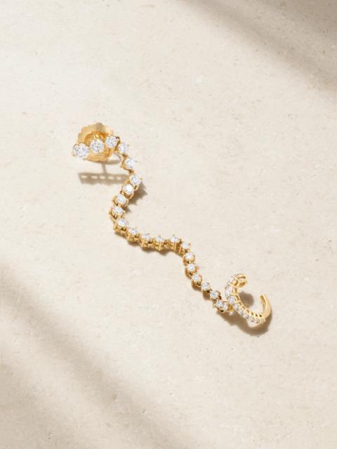 Sadie Draped 18-karat Gold Diamond Single Earring