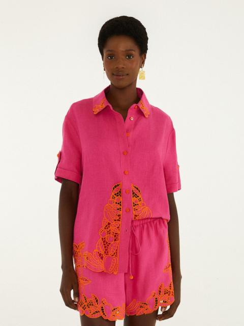 Pink Fruit Richelieu Artisanal Euroflax Premium Linen Shorts