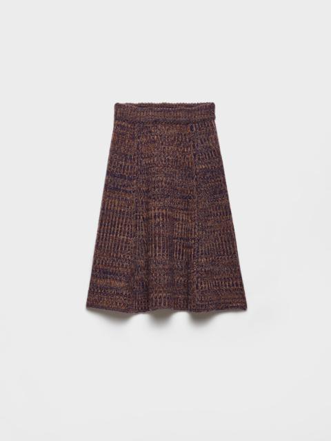 Wool and cashmere knit skirt