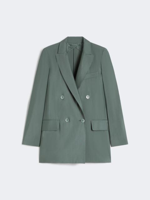 ALBATA Double-breasted wool and silk blazer - DARK GREEN