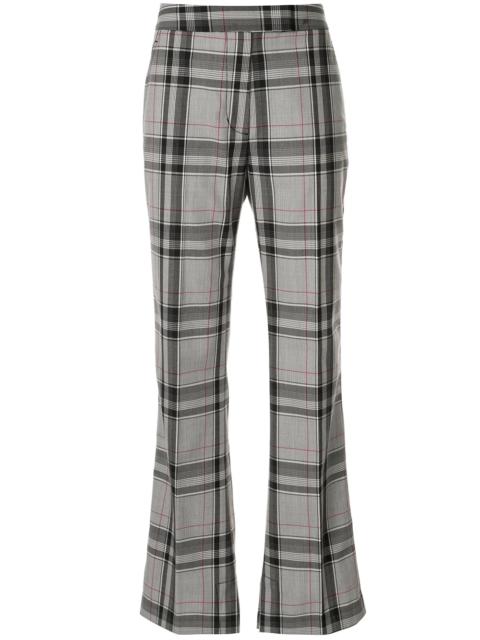 Straight Leg Plaid Pant