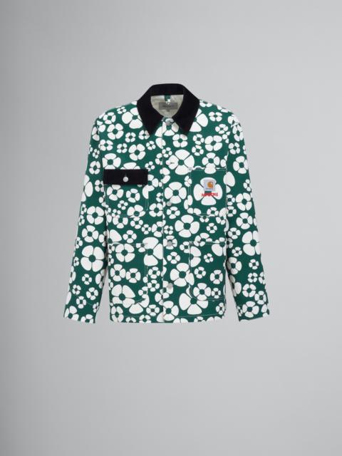 MARNI X CARHARTT WIP - GREEN LONG-SLEEVED FLORAL JACKET