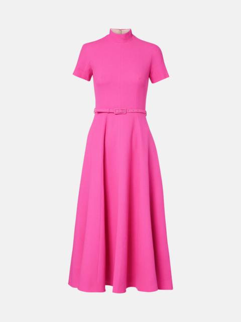 Camilla belted wool midi dress