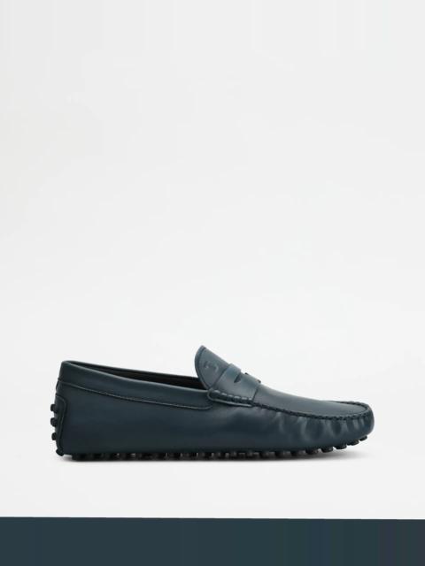 GOMMINO DRIVING SHOES IN LEATHER - BLUE