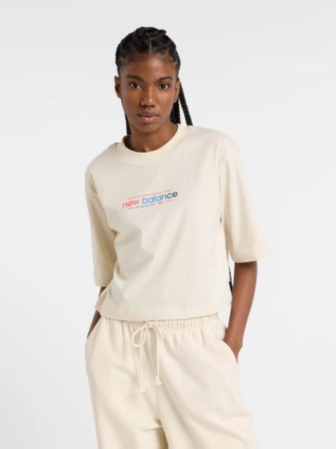 Women's Center Multi Color Cropped T-Shirt