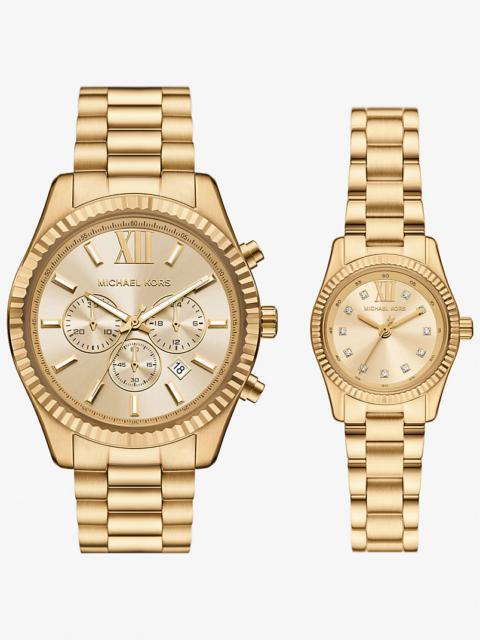 Lexington His and Hers Gold-Tone Watch Set