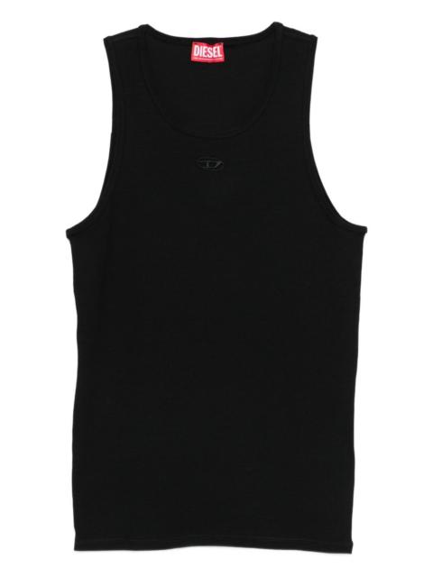 logo-embroidered tank top