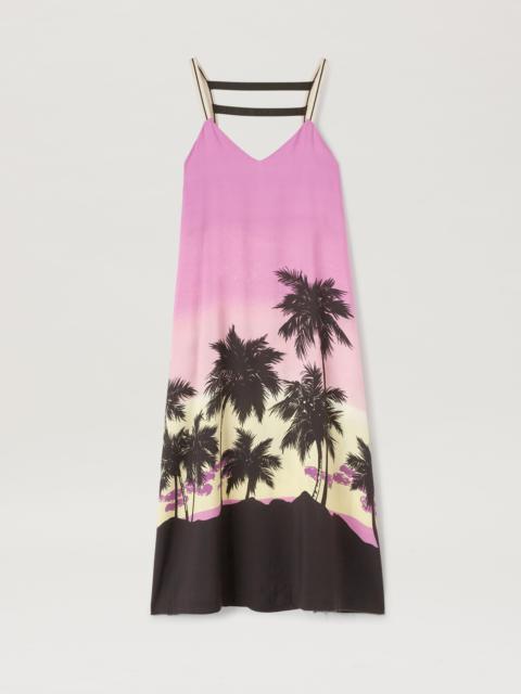 Pink Sunset Straps Midi Dress