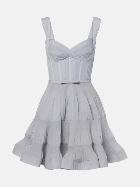 Pleated bustier dress