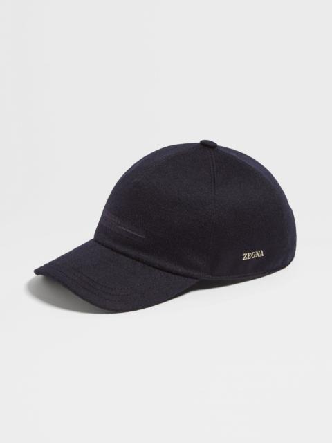 DARK BLUE OASI CASHMERE BASEBALL CAP