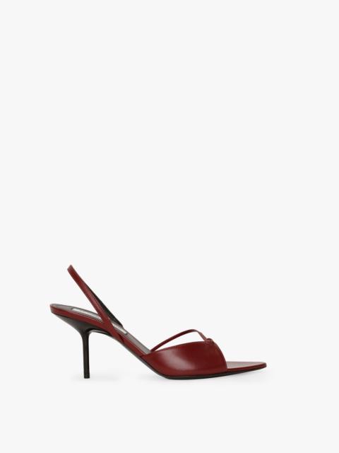 Harlow Stiletto Sandal In Burgundy Smooth Leather