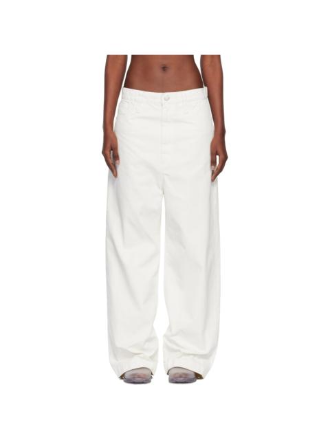 White Sculptural Jeans