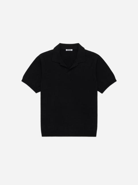 Knit Polo - Black Pima Cotton