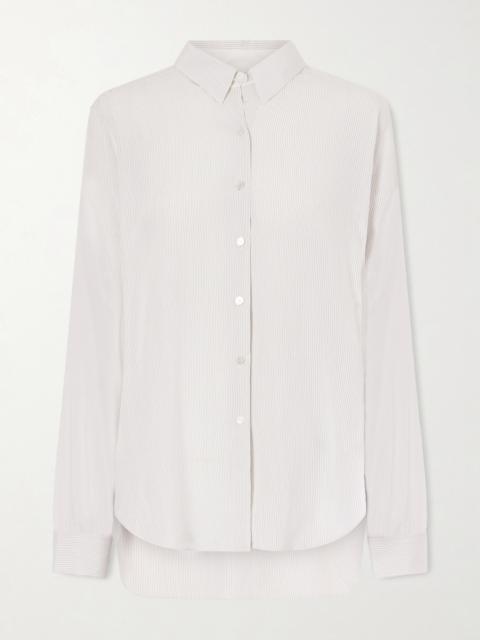 Fiora Pinstriped Silk Shirt