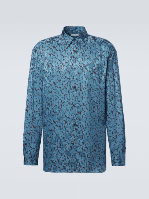 Printed satin shirt