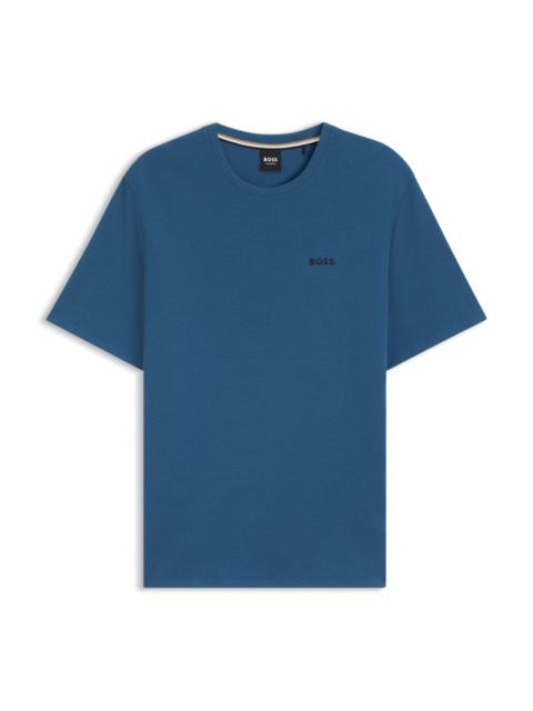 COTTON-BLEND PAJAMA T-SHIRT WITH EMBROIDERED LOGO