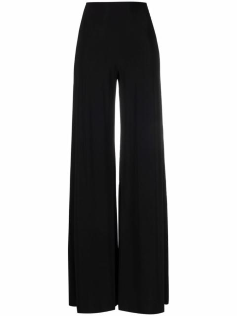 high-waisted wide-leg trousers