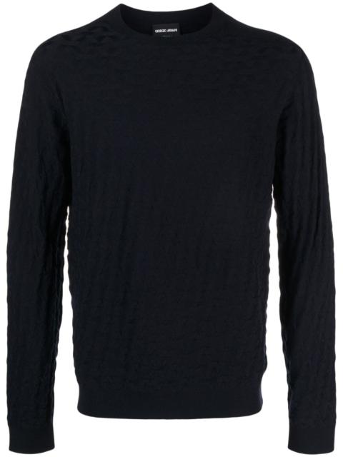 crew-neck knitted jumper