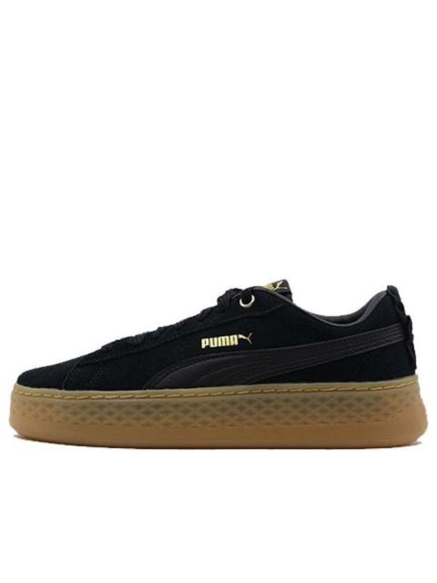 (WMNS) PUMA Suede Platform Elemental Steel Grey 'Black Gold' 366928-01