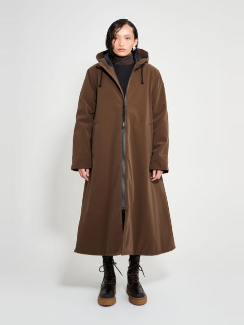 Mosebacke Long Matte Winter Coat Dark Brown