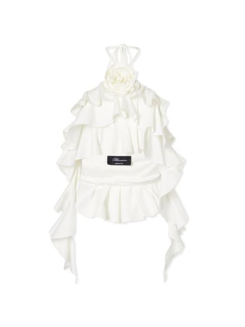 Blumarine Ruffle Rose Top