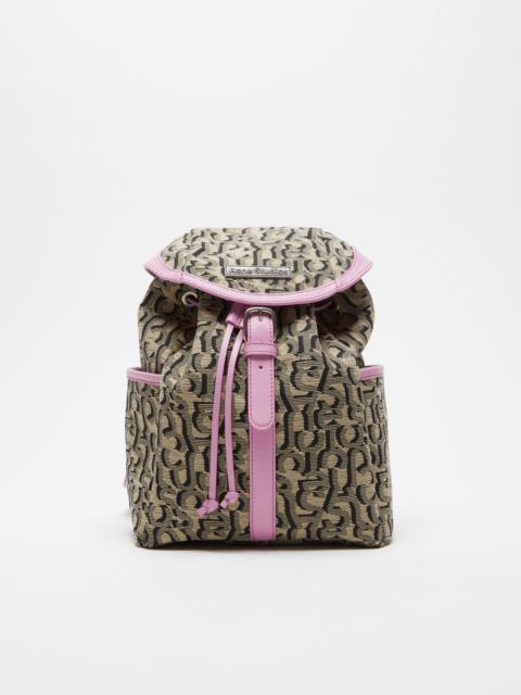 Mini backpack monogram - Beige/pink