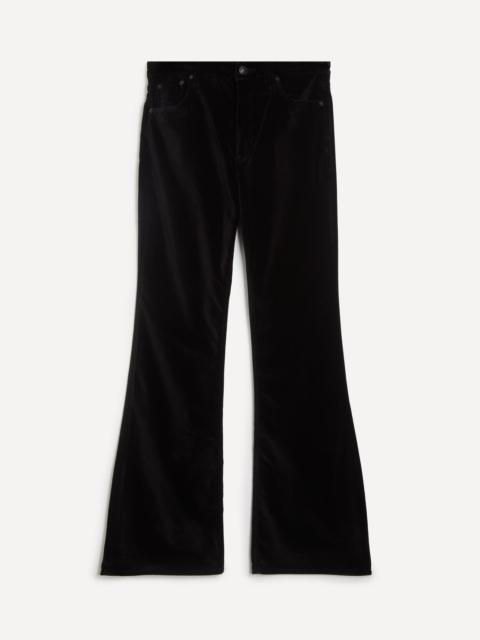 Dahlia Flare Black Velvet Jeans