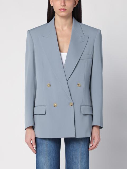Light grey wool double-breasted jacket