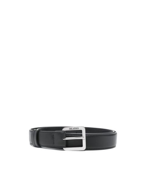 logo leather belt