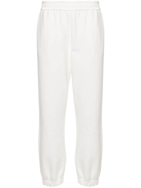 satin-trim cotton track pants