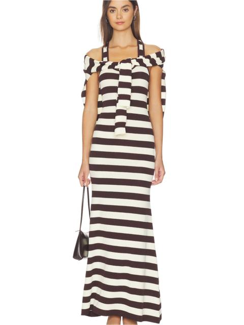 Back Knot Knitted Maxi Dress