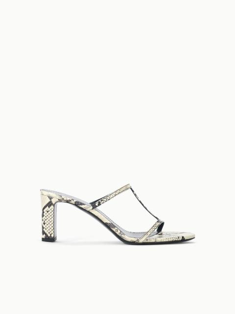 STAUD TALITA HEEL WHITE SNAKE